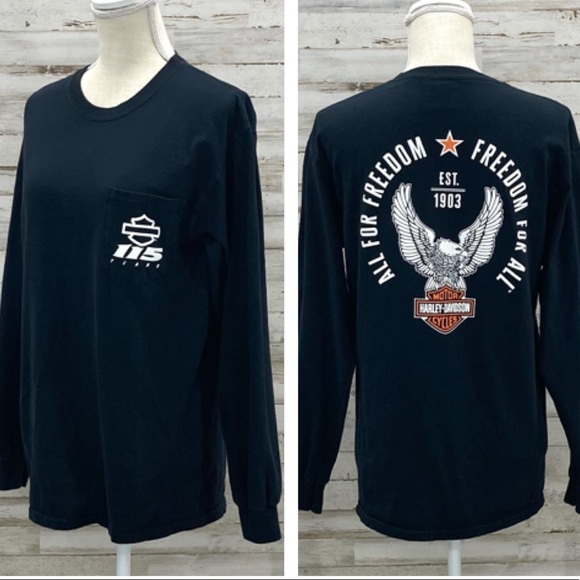 Harley-Davidson Other - Harley-Davidson Pocket Long Sleeve Graphic Tee Med
